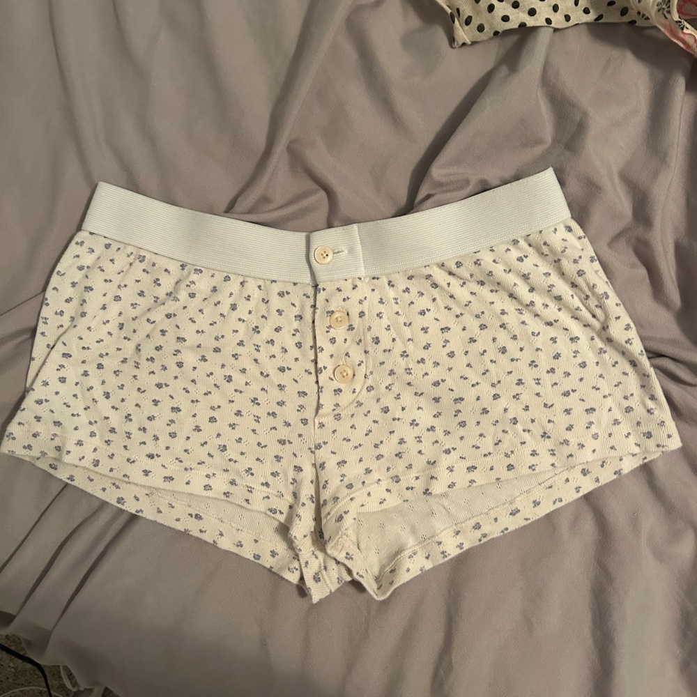 Brandy Melville White and Blue Lace Panties